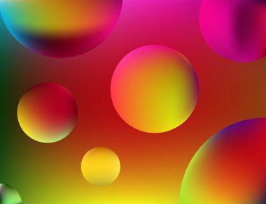 Modern daire renkli ve gradyan stilini ile arka plan