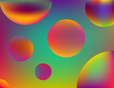 Modern daire renkli ve gradyan stilini ile arka plan