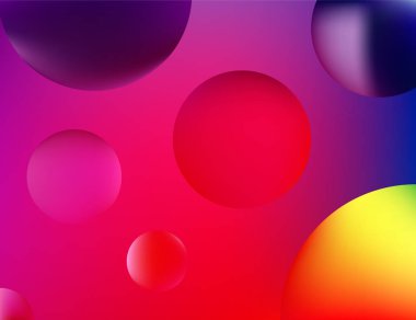 Modern daire renkli ve gradyan stilini ile arka plan