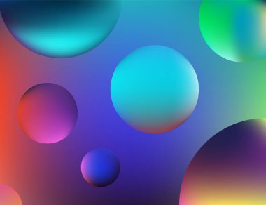 Modern daire renkli ve gradyan stilini ile arka plan