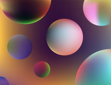 Modern daire renkli ve gradyan stilini ile arka plan