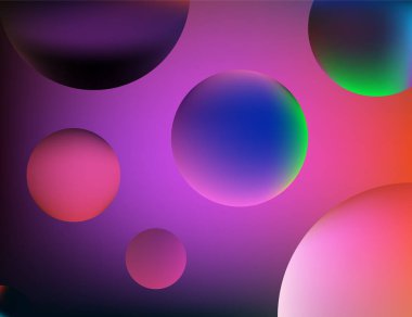 Modern daire renkli ve gradyan stilini ile arka plan