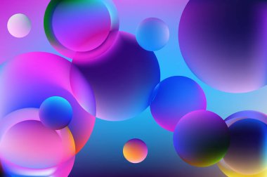 Modern daire renkli ve gradyan stilini ile arka plan