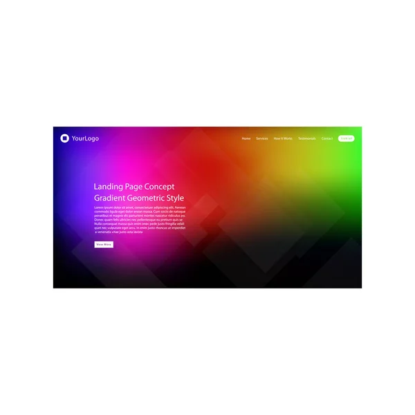 Abstract Gekleurde Verloopnet Achtergrond Van Web Koptekst Voor Site Landing — Stockvector