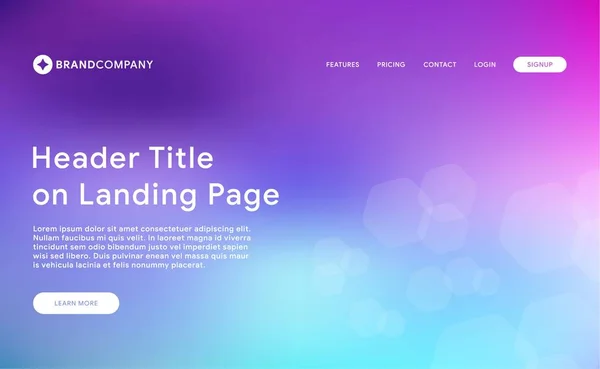 Футуристическая Гравитация Шаблоном Landing Page Web — стоковый вектор