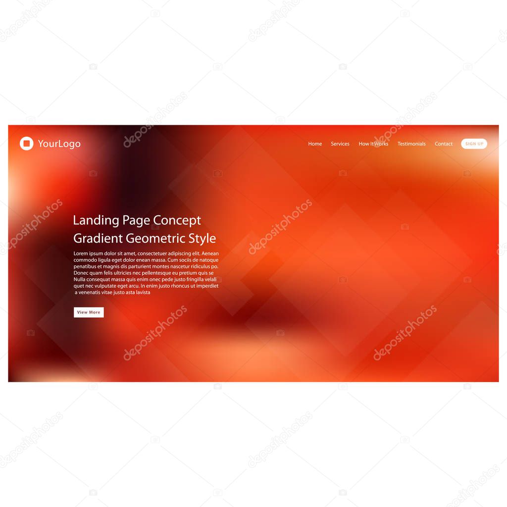 Abstract colorful background of web page for website and landing page template