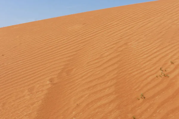 Rippling Dunas de areia no céu azul . — Fotografia de Stock