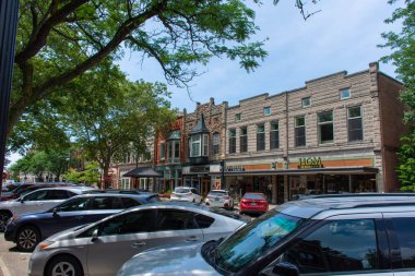 Downtown Holland bir turist, Vintage, eski görünümlü Hollandalı kasaba 