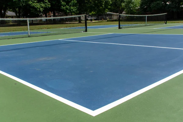 Rekreációs sport a pickleball bíróság Michigan, USA — Stock Fotó