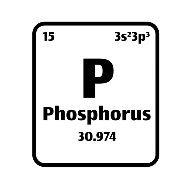 배경에 Phosphorus 주기율표에 — 스톡 벡터