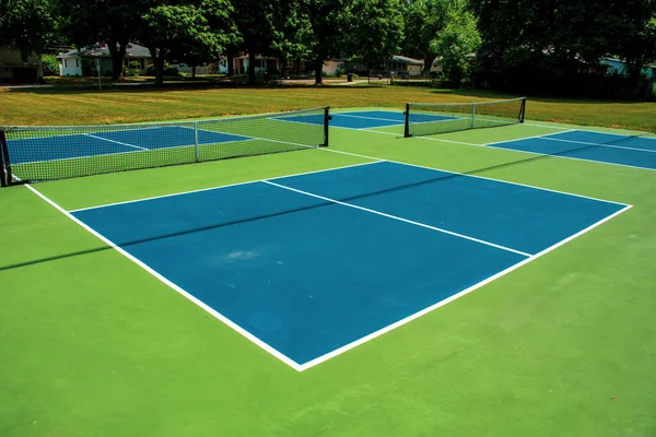 Freizeitsport Auf Dem Pickleball Platz Michigan Usa Beim Anblick Eines — Stockfoto