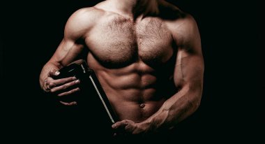 Doping, anabolik, protein, steroid, spor vitamini, vücut geliştirmeci ve vücut geliştirme. Kasları güçlü, kaslı. Diyet, fitness. Oğlan kas vücut ile hap kavanoz, spor. Sporcu diyet pil tutun