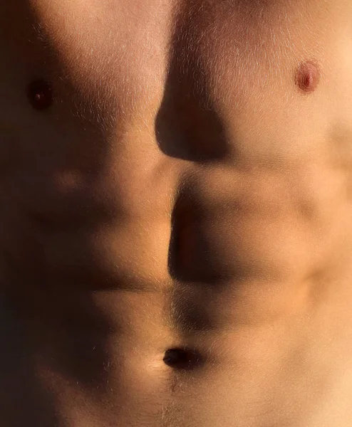 Torso man. Man with beautiful torso. Bodybuilder. Health, athletic caucasian, muscular. Die — Stock Photo, Image