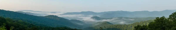 Panorama Une Matinée Brumeuse Dans Les Montagnes Blue Ridge Près — Photo