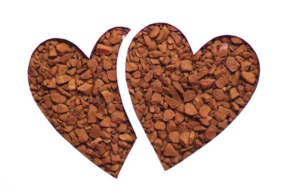 Pair Coffee Hearts — Stock Photo, Image