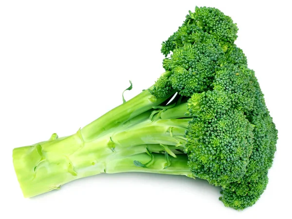 Verse Broccoli Geïsoleerd Witte Achtergrond — Stockfoto