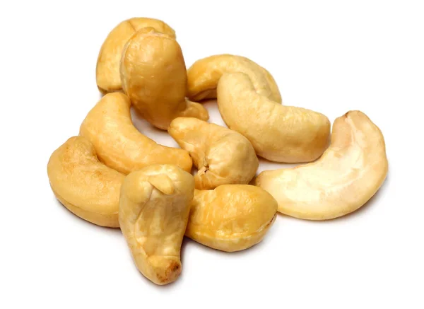 Cashew Nuts White Background Stock Picture