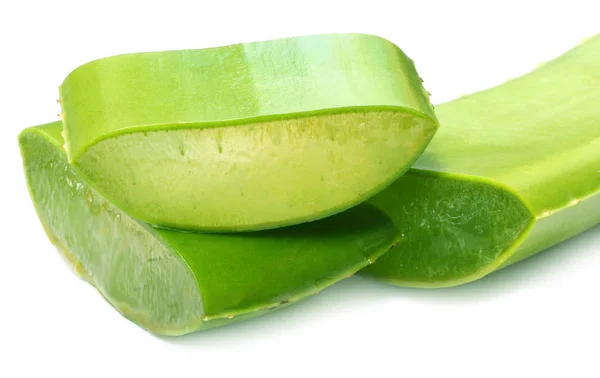 Slice Aloe Vera White Background — Stock Photo, Image