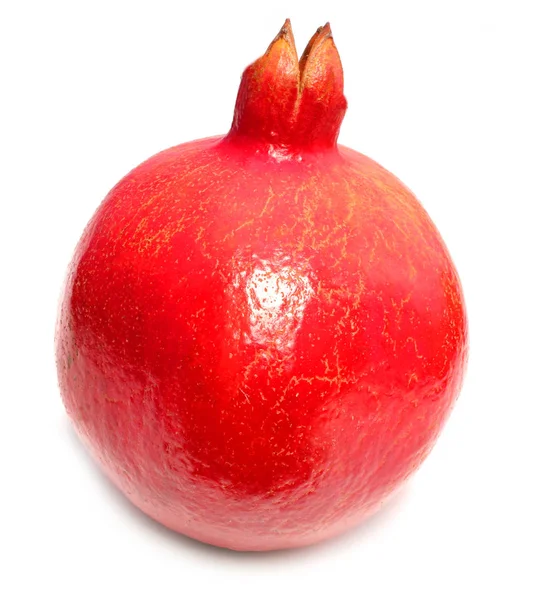 Färskt Granatäpple Frukt Isolerad Vit Bakgrund — Stockfoto