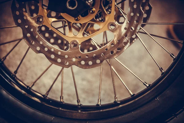 Close Shot Motorcycle Double Disk Front Brake — Stock Photo, Image