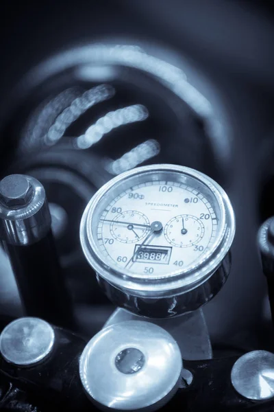 Close Shot Speedometer Vintage Motorcycle — Stock Photo, Image