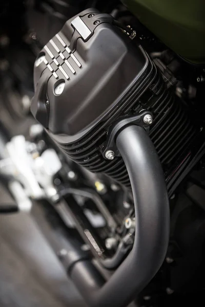 Крупный План Двигателя Мотоцикла Twin — стоковое фото