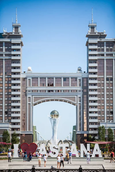 Astana Kazakhstan July 2018 People Hang Out Centre Astana Capital — Stock Photo, Image