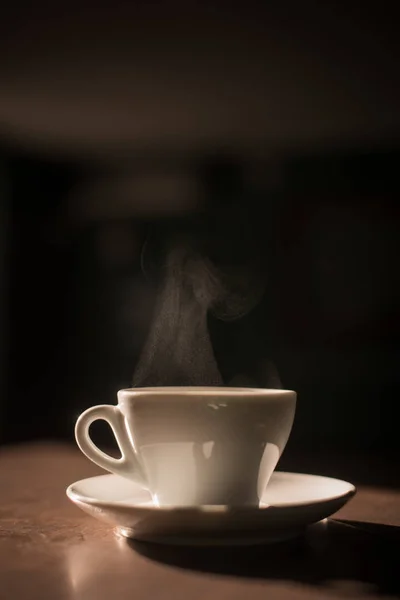 Immagine Colori Vapore Che Esce Una Tazza Caffè — Foto Stock
