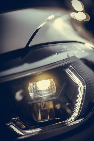 Close Shot Some Led Automobile Headlights — Stock Photo, Image