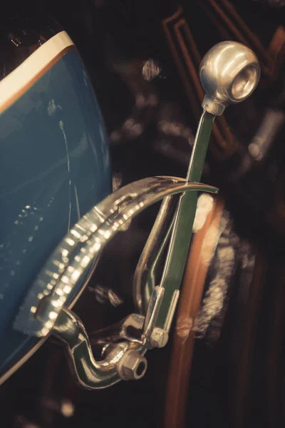 Vintage Motocykl Ruku Oveďte Tzv Sebevražda Shifter — Stock fotografie