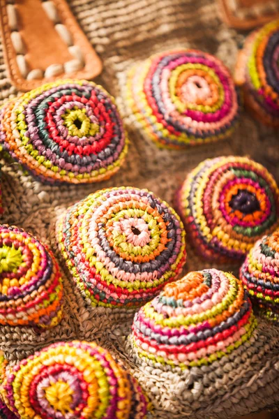 Крупный План Цветного Тканого Текстиля — стоковое фото