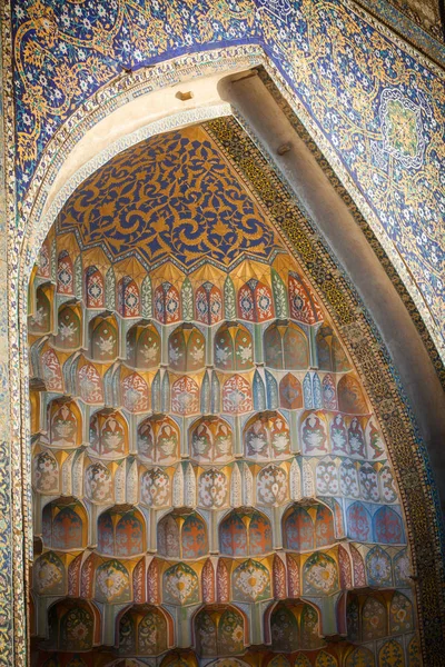 Imagem Colorida Com Detalhe Madrasa Bukhara Uzbequistão — Fotografia de Stock