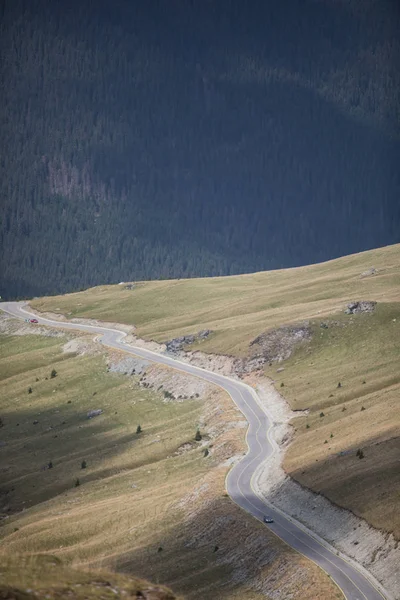 Färg Bild Slingrande Bergsväg Från Ovan — Stockfoto