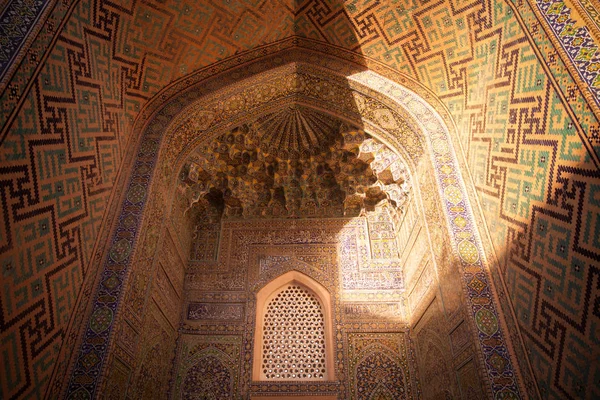 Imagem Colorida Com Detalhe Madrasa Bukhara Uzbequistão — Fotografia de Stock