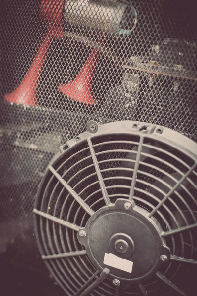Close Image Engine Cooling Fan Bus — Stock Photo, Image