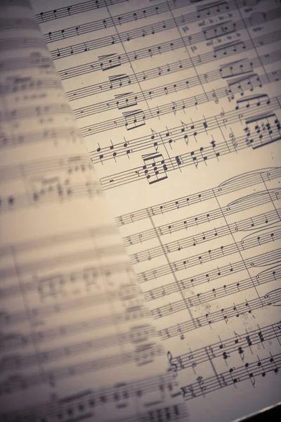 Close up shot of a music sheet with notes.