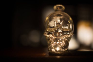 Kafatası şeklinde kristal şişe