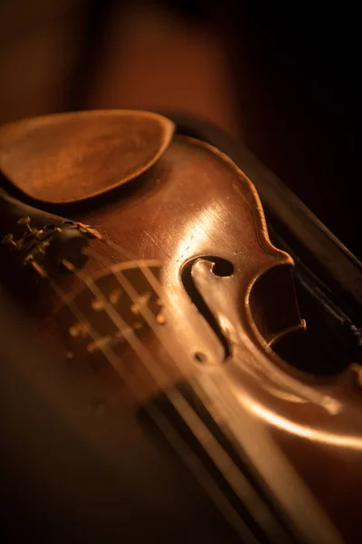 Винтажные скрипичные детали — стоковое фото