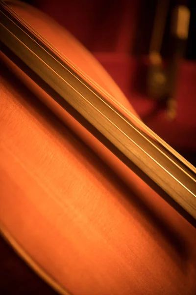Detalhe do violoncelo vintage — Fotografia de Stock