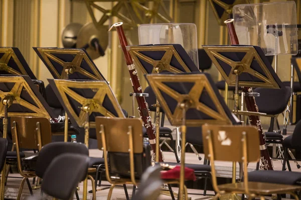 Orchestra empty seats on a stage — Stock Photo, Image