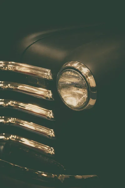 Old black truck headlight — Stock Photo, Image