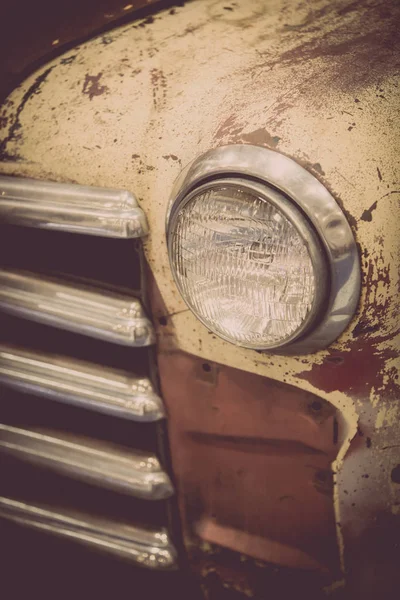 Old rusty truck headlight — Stock Photo, Image