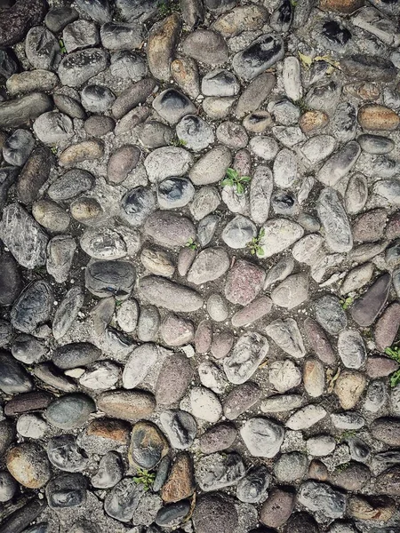 Pavement made of round stones — Stock Photo, Image