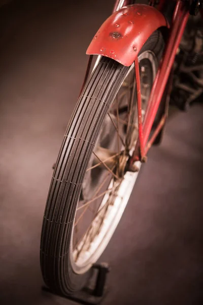 Vintage motorcycle wheel — Stock Photo, Image