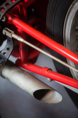 Vintage motosiklet egzoz borusu