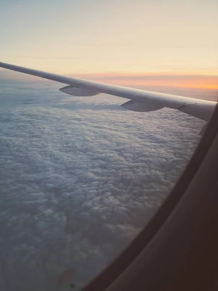 Ventana del avión de pasajeros — Foto de Stock