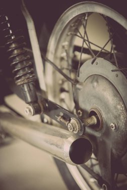 Vintage motosiklet egzoz borusu