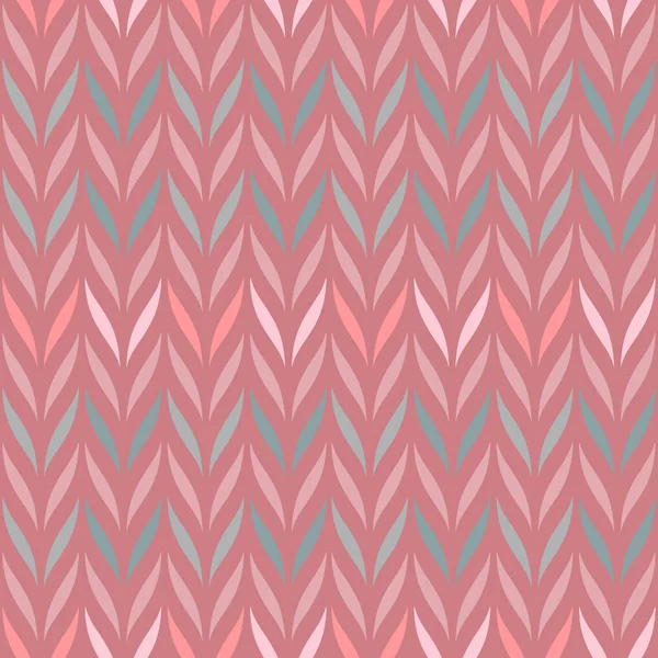 Seamless Vector Chevron Pattern Abstract Floral Elements Pastel Pink Colors — Stock Vector