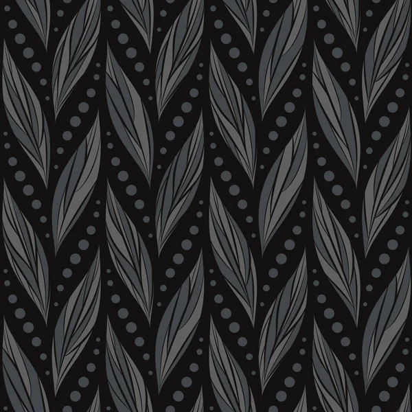 Motif Vectoriel Sans Couture Chevron Avec Des Éléments Floraux Abstraits — Image vectorielle