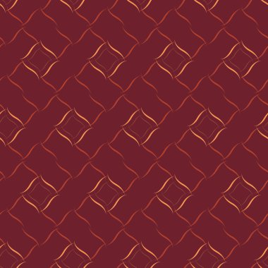 Sorunsuz vektör geometrik desen temel Arapça süsleme kumaş, tekstil veya duvar kağıdı tasarımı için koyu kırmızı renkte